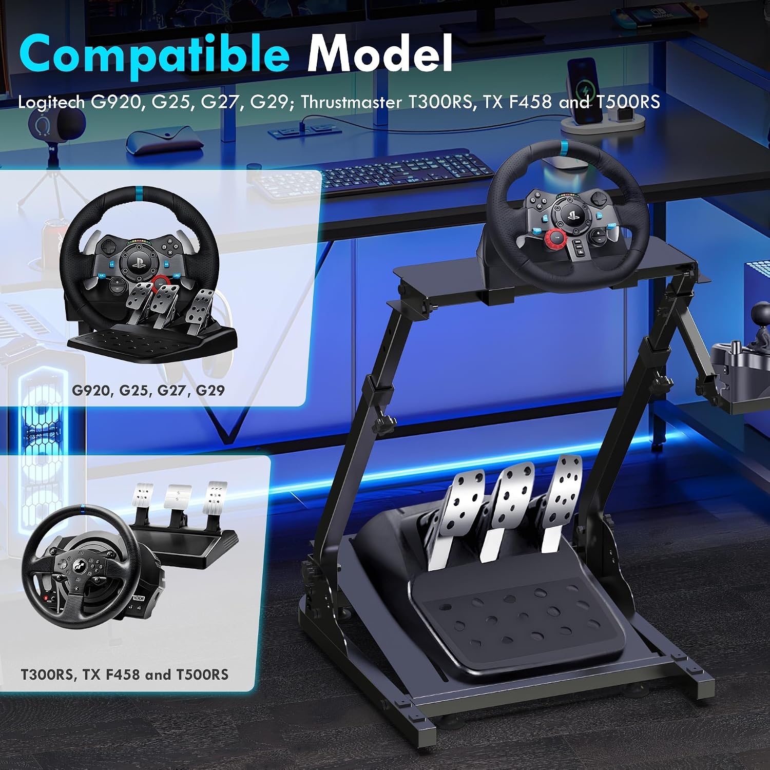 Thumbnail 2 de Slendor Racing Steering Wheel Stand 22-26"