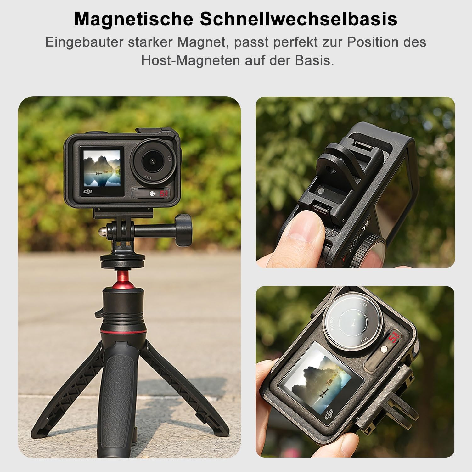 Thumbnail 2 de FiTSTILL Magnetischer Schnellwechseladapter Basis 2er-Pack – kompatibel mit DJI Osmo Action 5 Pro/4/3 und Osmo 360