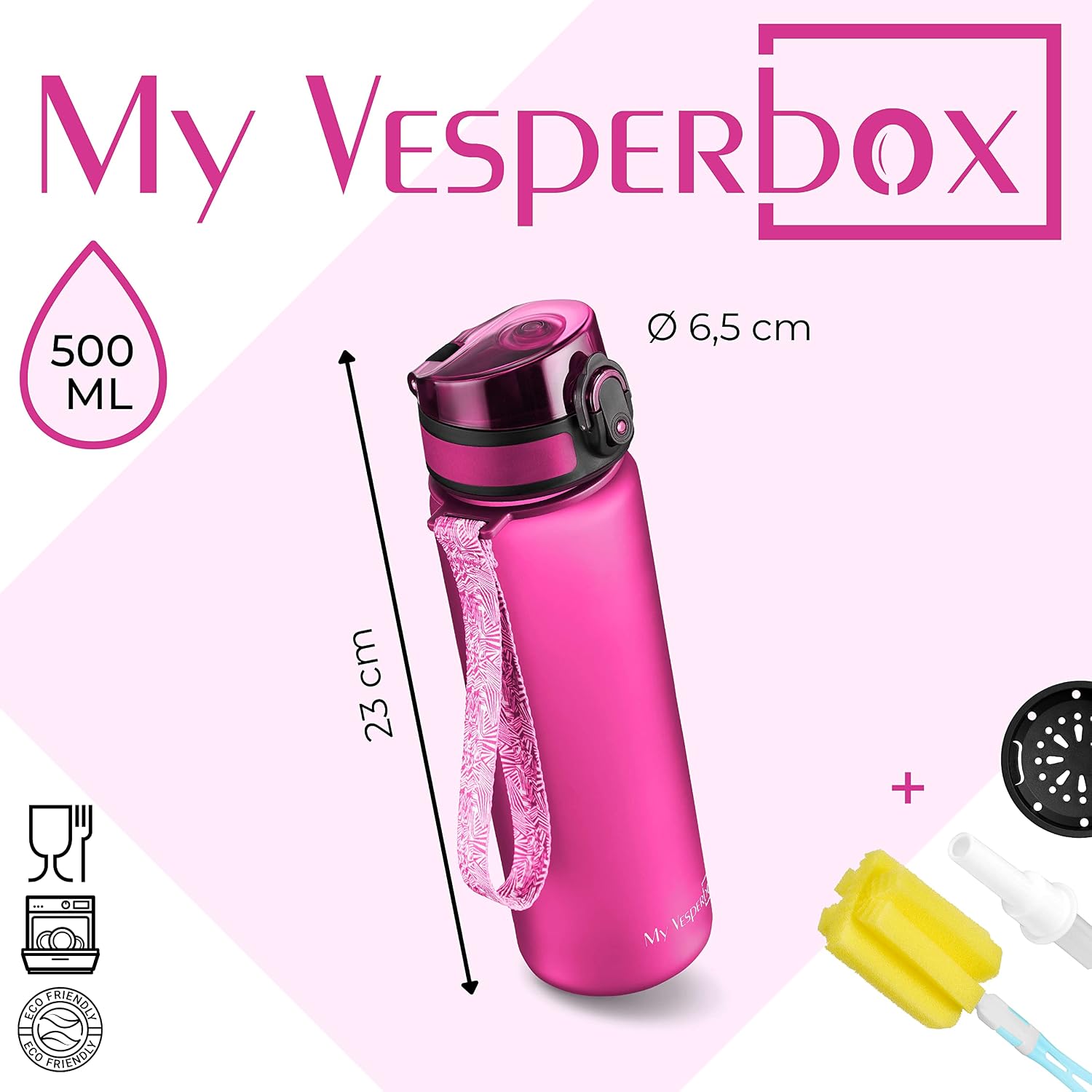 Thumbnail 1 de My Vesperbox Trinkflasche Kinder 500 ml – Auslaufsicher, BPA-frei, inkl. Ersatzdichtung
