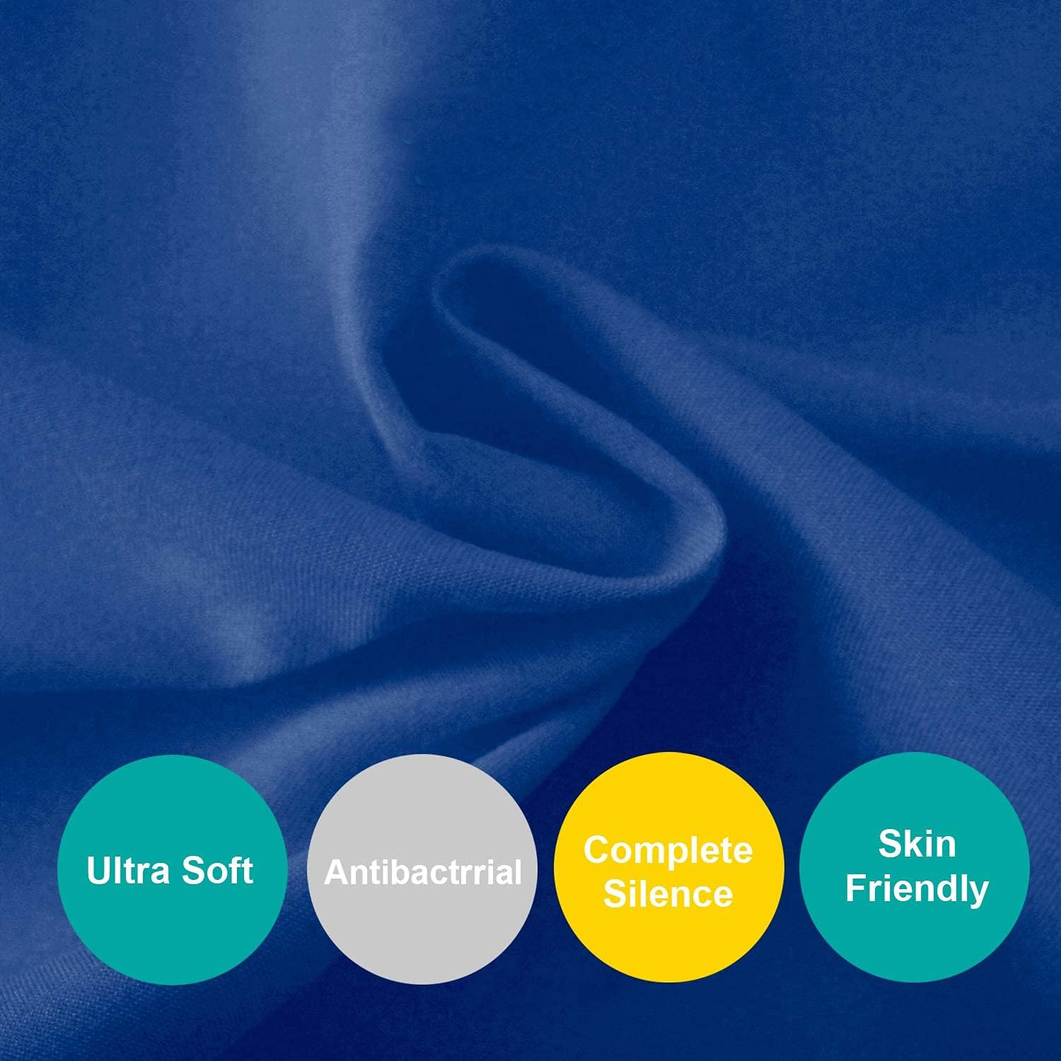 Thumbnail 3 de Travel Cot Sheets 95x65cm Fitted – 2 Pack, Ultra Soft & Breathable Microfiber (Navy & Grey) for Joie & Maxi-Cosi Iris