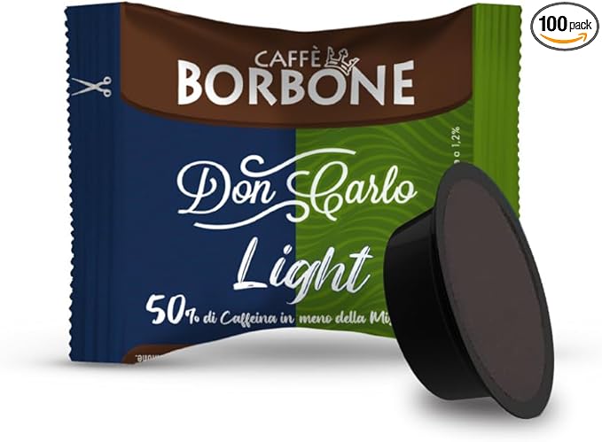 Detalle de Caffè Borbone Don Carlo ☕️ Cápsulas Light para Lavazza A Modo Mio