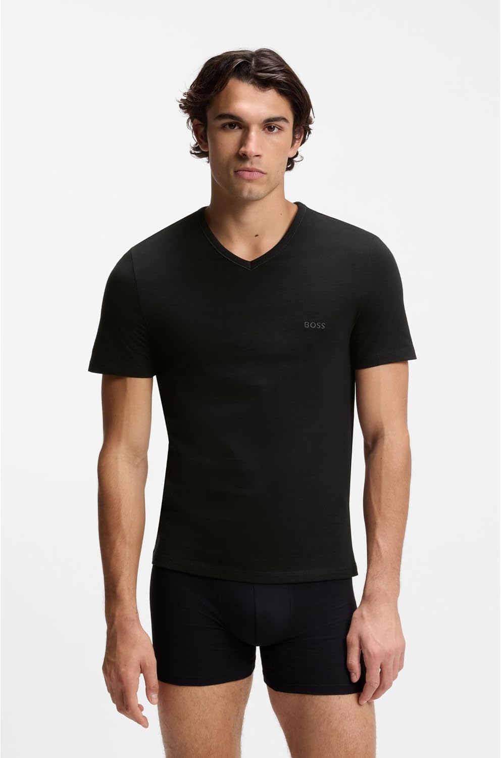 Thumbnail 1 de Lot de trois t-shirts en coton à col V BOSS Hommes TShirtVN 3P Classic