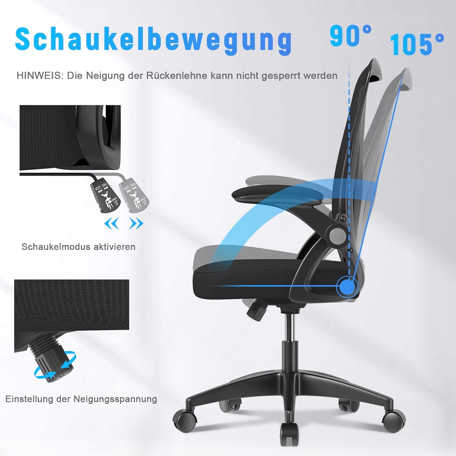 Thumbnail 3 de naspaluro Bürostuhl ergonomisch Drehstuhl
