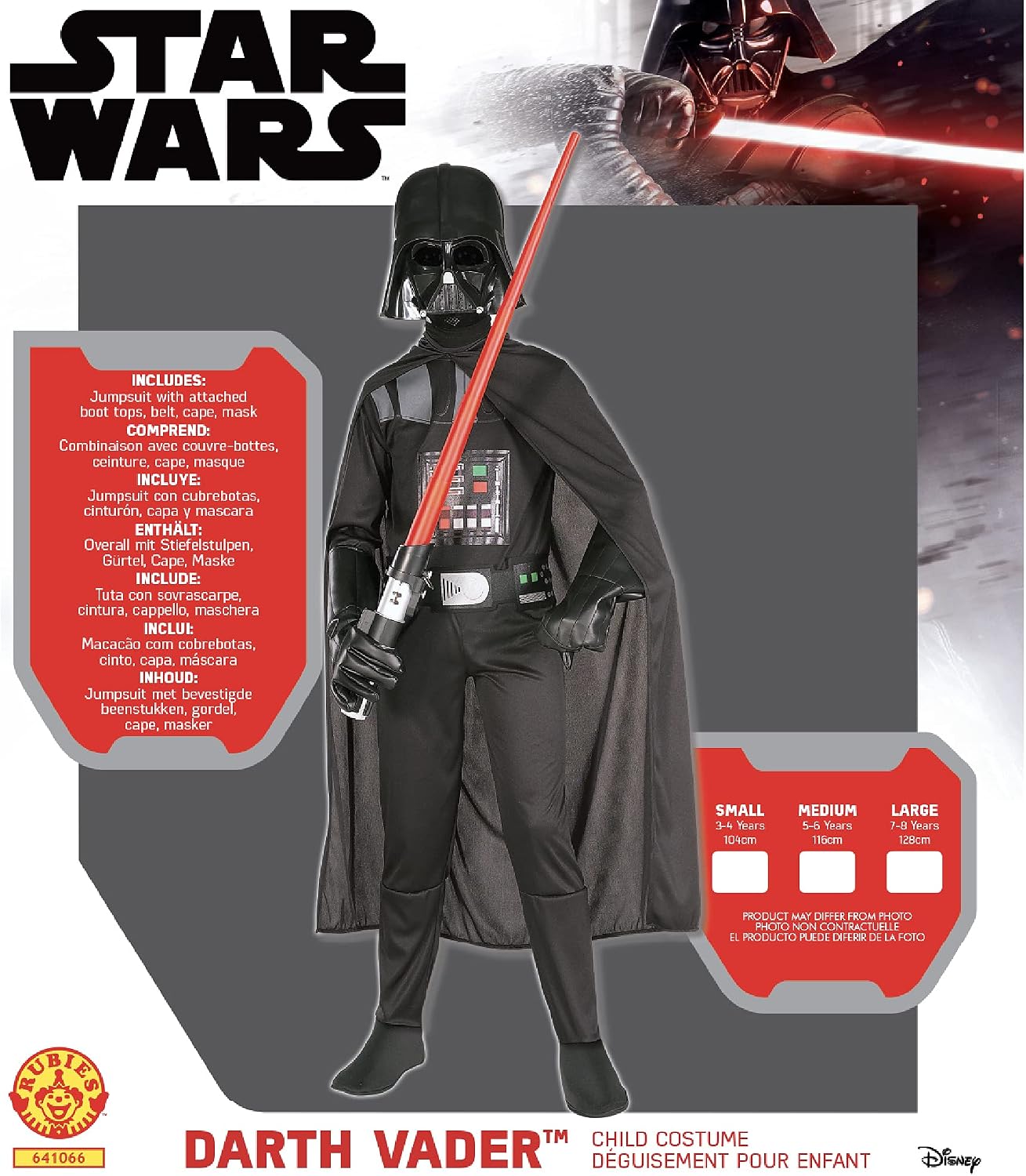Thumbnail 4 de RUBIES STAR WARS Costume Dark Vador 5-6 ans