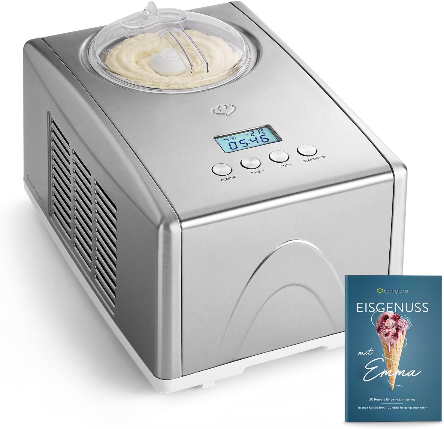 Detalle de SPRINGLANE Gelatiera Emma 1,5 L con compressore autoraffreddante – acciaio inox