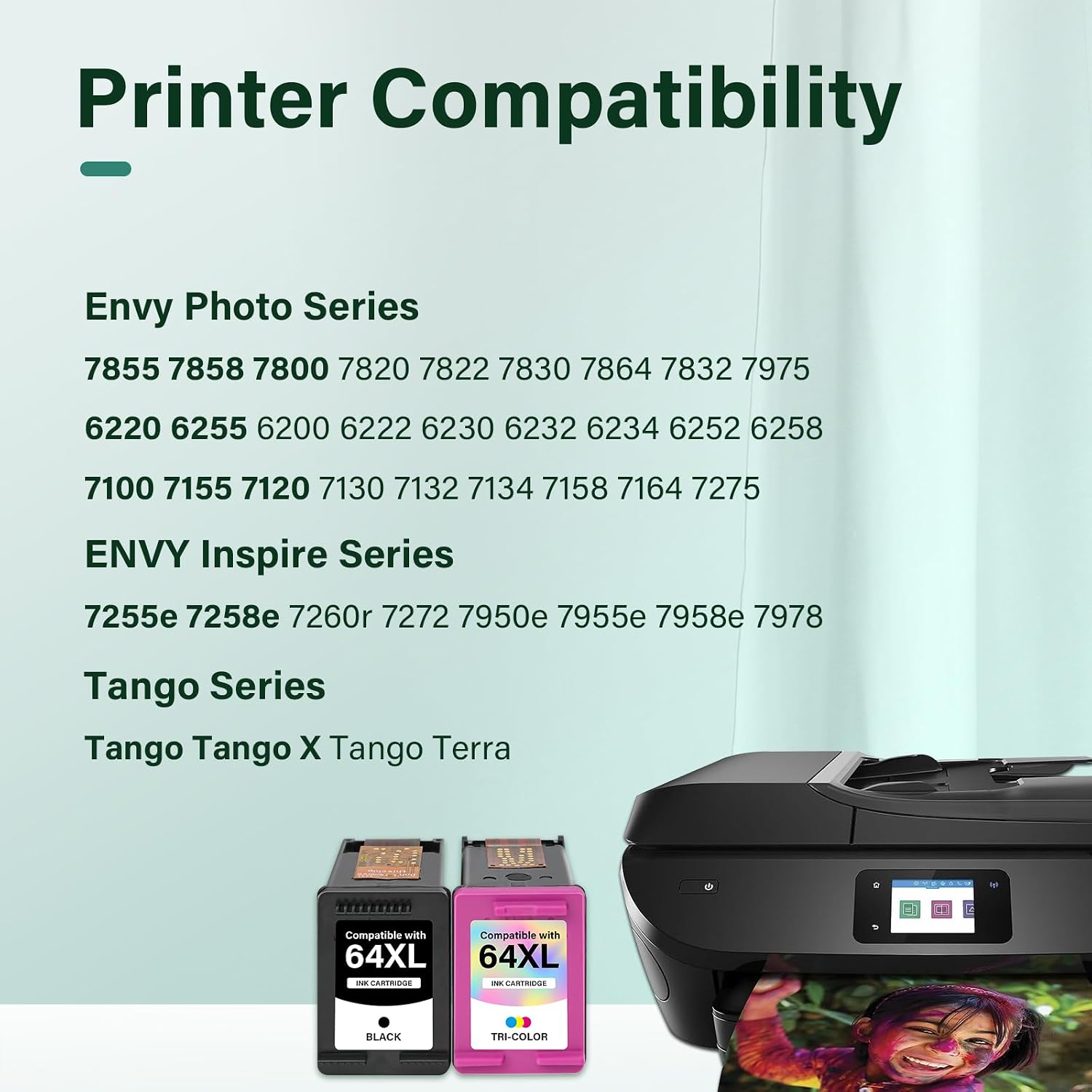 Thumbnail 1 de Cool Toner 64 64XL Black Ink Cartridge, 2-Pack for HP Envy Printers