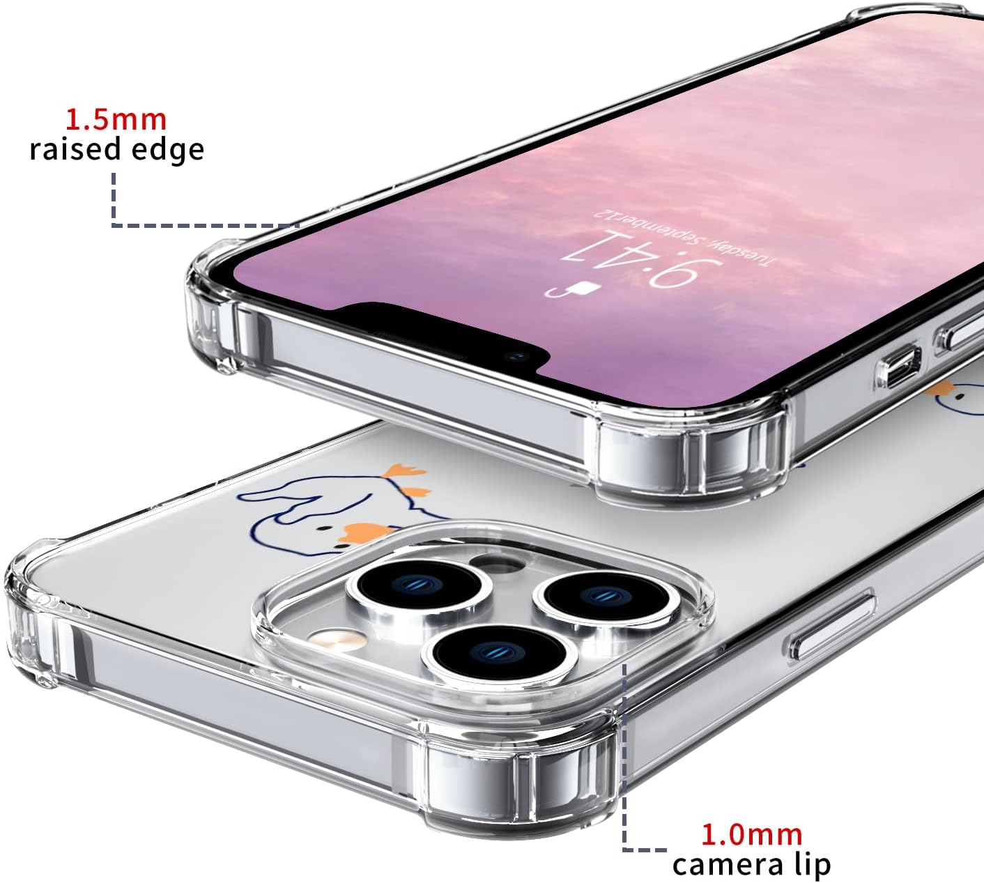 Thumbnail 1 de Wihytec iPhone 14-JJ2023056dfs Clear Duck TPU Case with Reinforced Corners