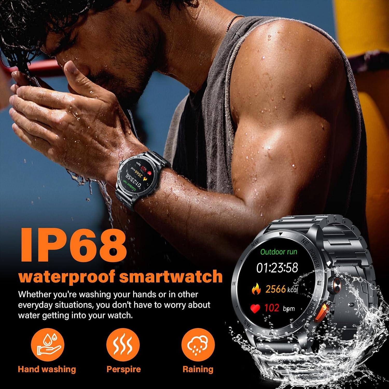 Detalle 2 de 2025 Reloj Inteligente Militar Hombre ⌚ 100+ Modos Deportivos