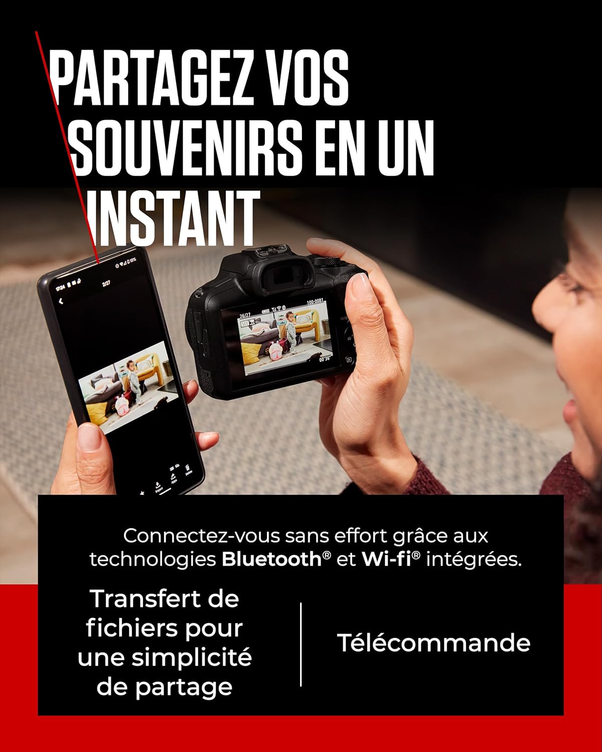 Thumbnail 4 de Canon EOS R100 — Appareil photo hybride compact à capteur APS-C stabilisé (24 MP) et 4K