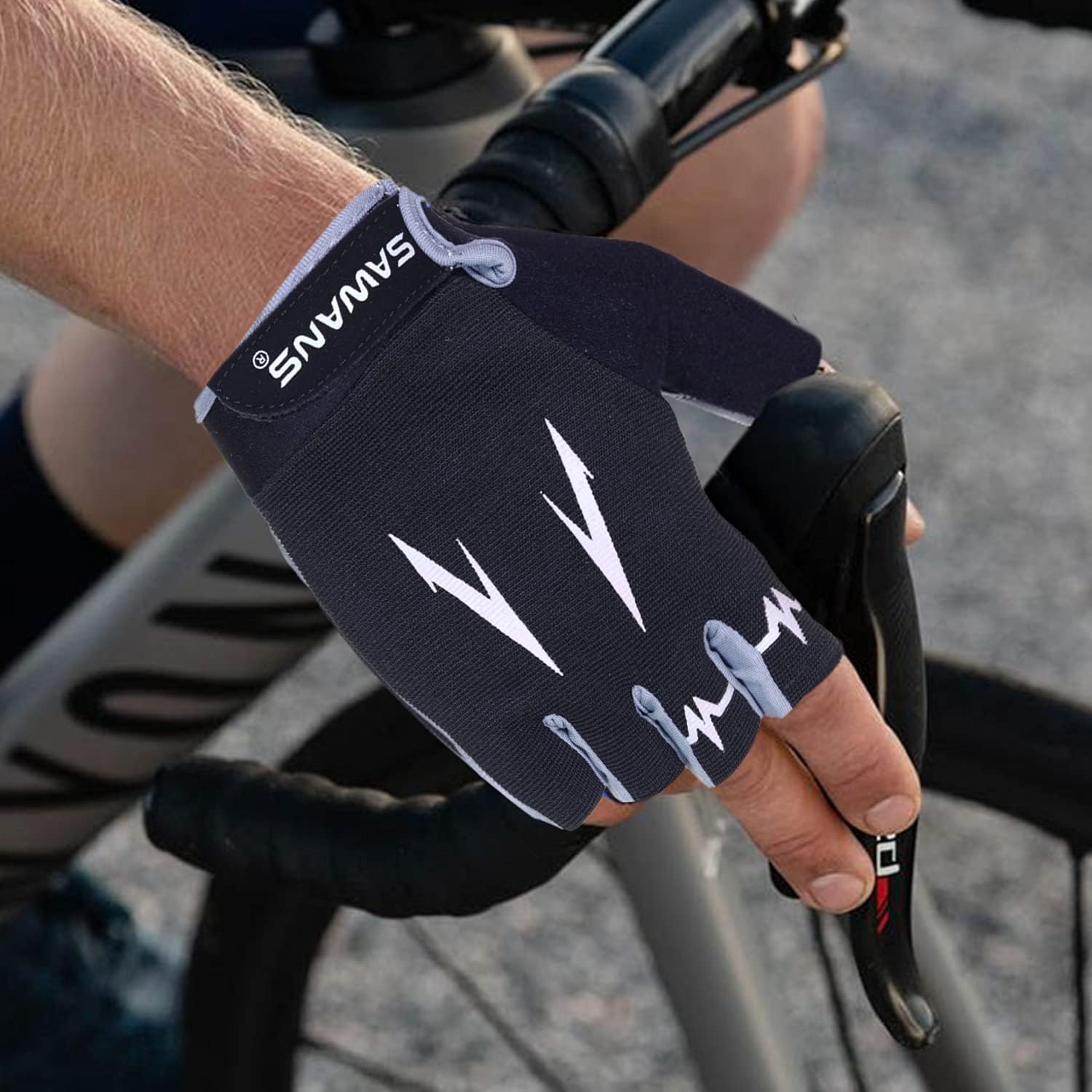 Thumbnail 6 de SAWANS Guantes de ciclismo medio dedo antideslizantes