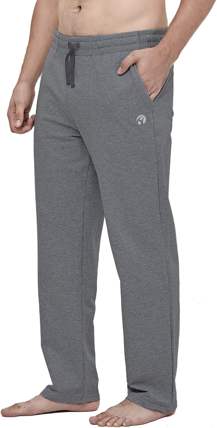 Detalle de HMIYA Herren Jogginghose aus Baumwolle mit Elasthan – Sweathose mit Taschen, atmungsaktiv