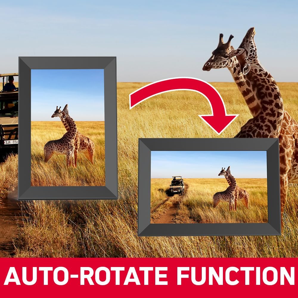 Thumbnail 4 de AgfaPhoto Cadre Photo Numérique Realiview APF1000, écran LED 10" 1024x600 avec horloge et calendrier programmable