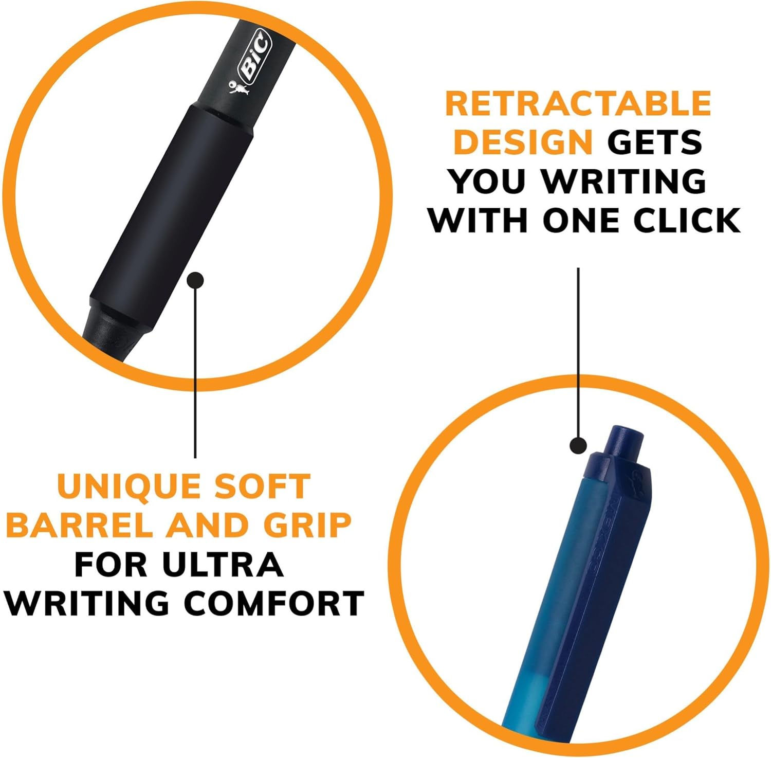 Thumbnail 5 de BIC Soft Feel Clic Grip Kugelschreiber 1,0 mm, 12er Pack 🖊️