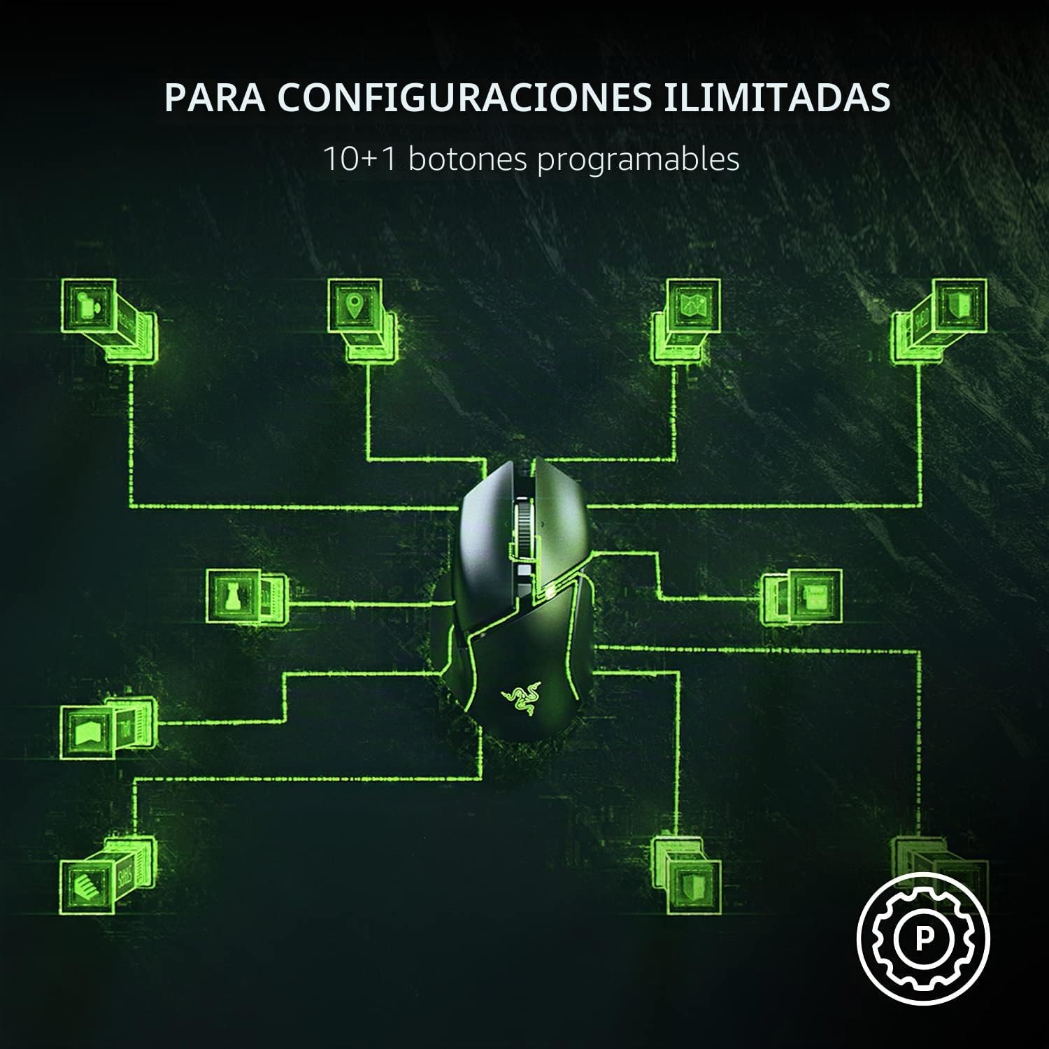 Detalle 2 de Razer Basilisk V3 - Ratón Gaming Personalizable 🎮 11 Iluminaciones