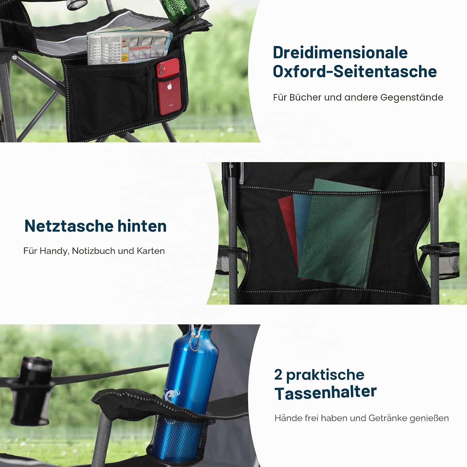 Thumbnail 5 de HIGH POINT SPORTS Campingstuhl Faltbar bis 160 kg