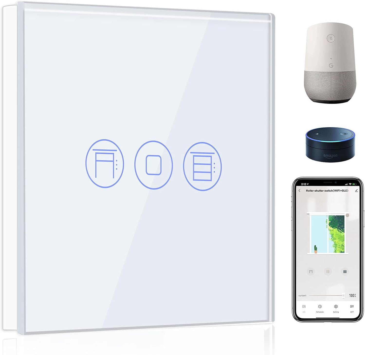 Detalle de BSEED WiFi Rolladenschalter mit Timer