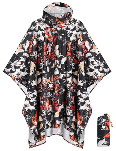 Detalle de ANYOO Wasserdichter Regenponcho – Leicht, Wiederverwendbar und Unisex