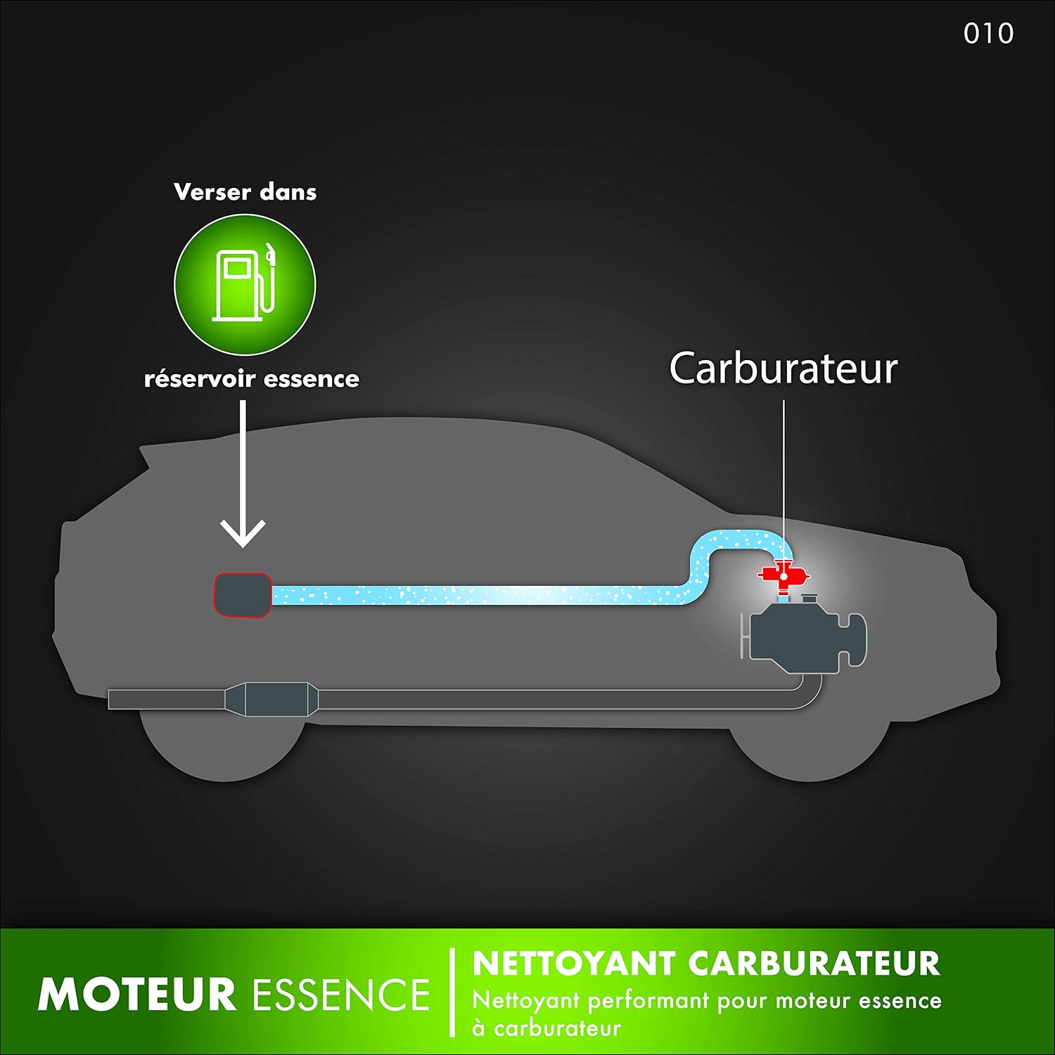 Detalle 2 de Facom Nettoyant Carburateur 200 ml : dégraissant concentré pour carburateurs essence et motos