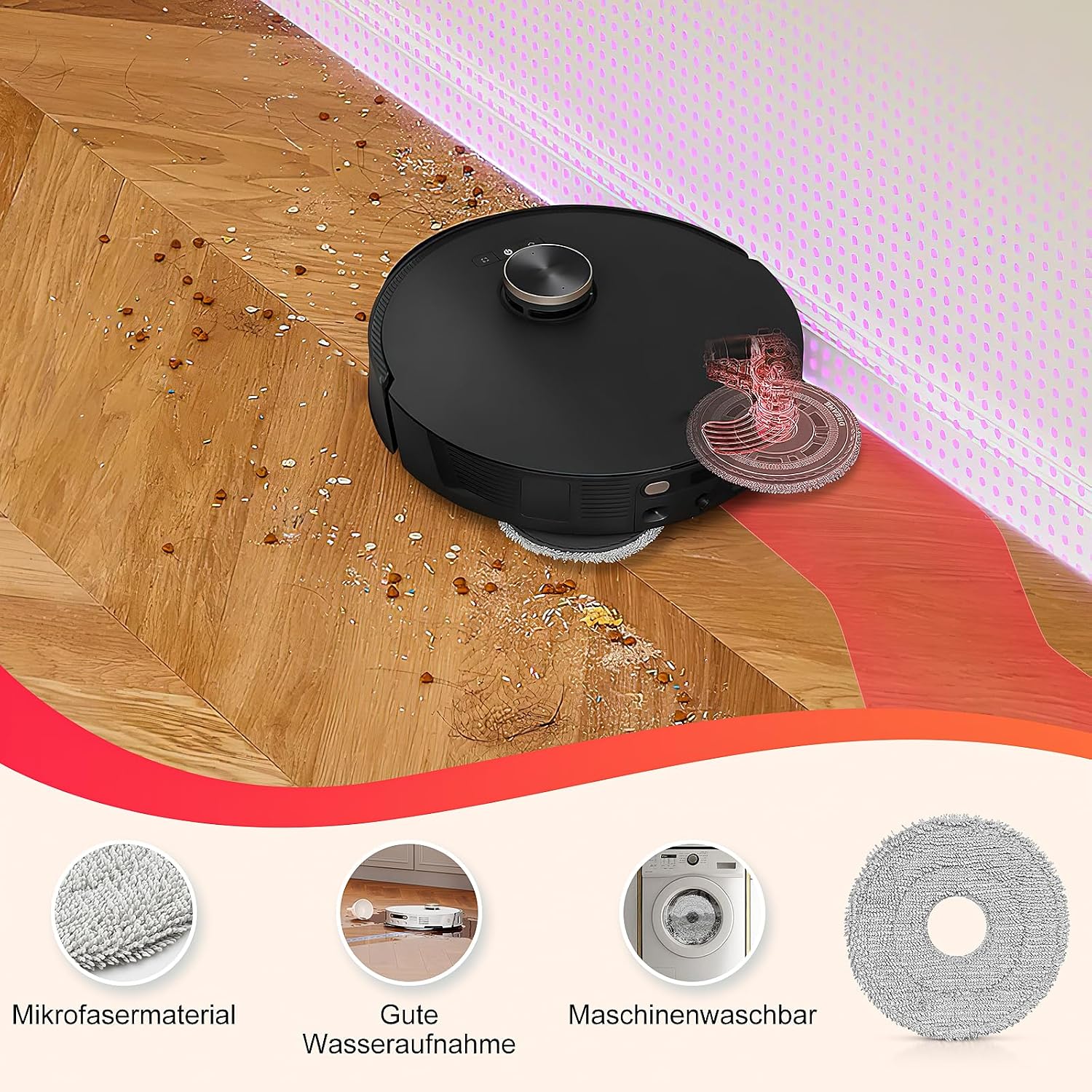 Detalle 2 de 14-teiliges Zubehör-Set für Dreame L20 Ultra / L20 Ultra Complete – Ersatzteile und Reinigungszubehör