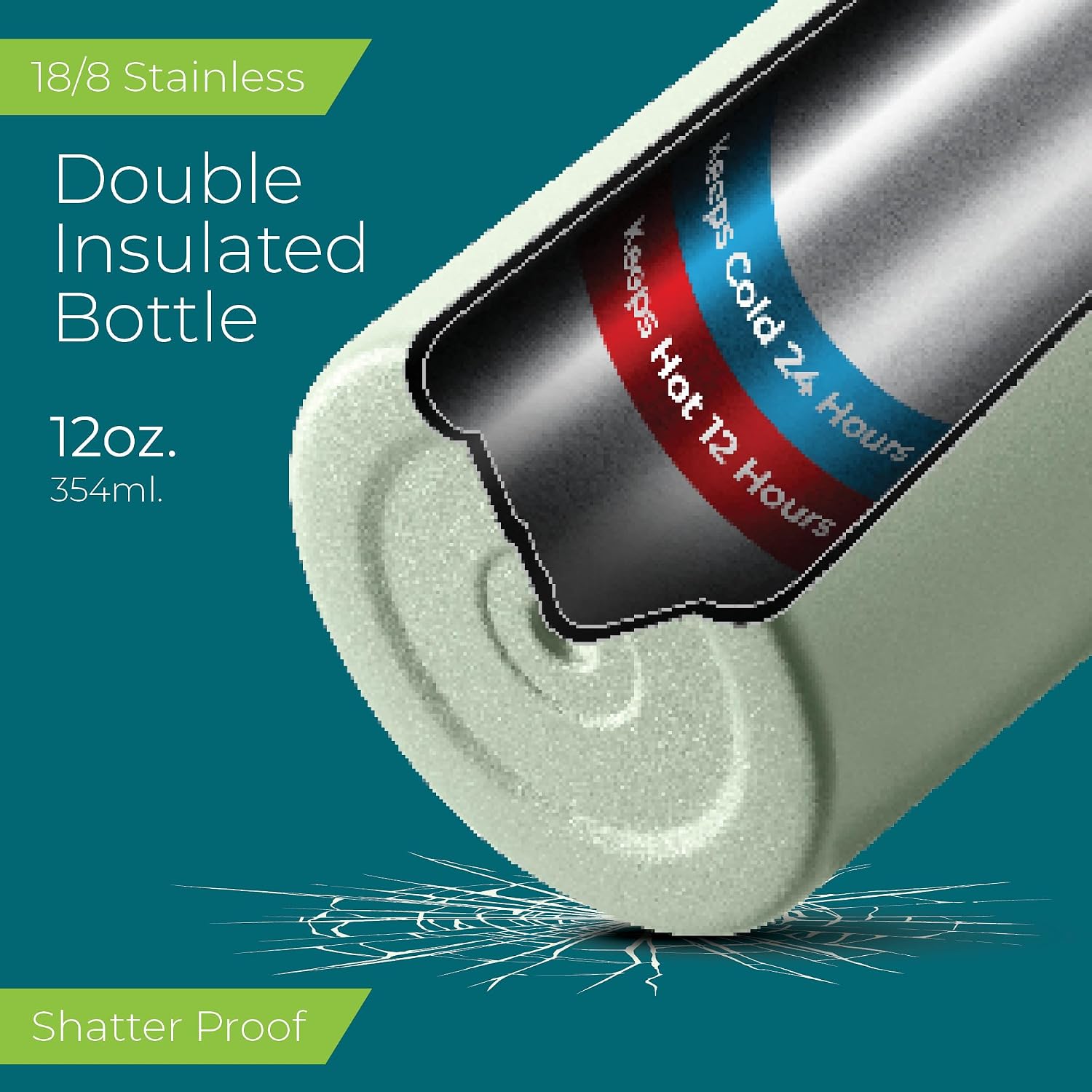 Detalle de SIPX Insulated Water Bottle 12 oz