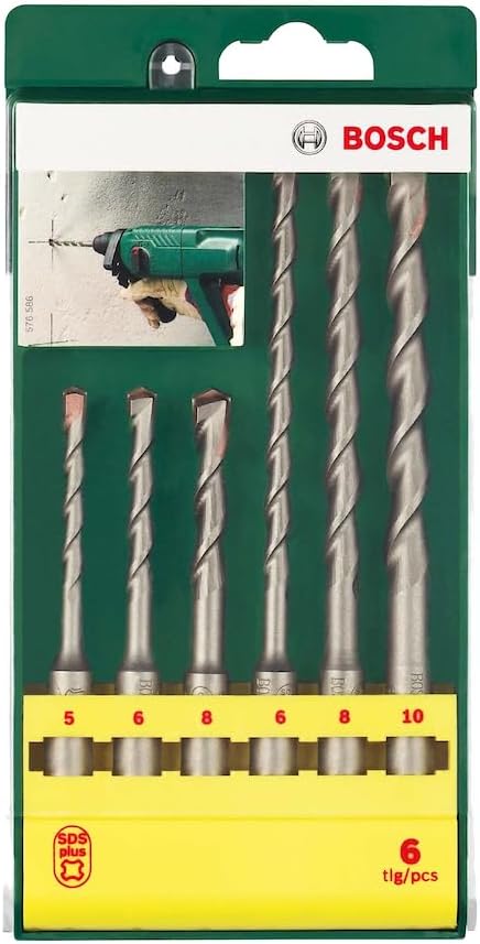 Detalle 2 de Bosch Home and Garden 2607019447 SDS-plus-hammarborrsats i karbid, 8 mm