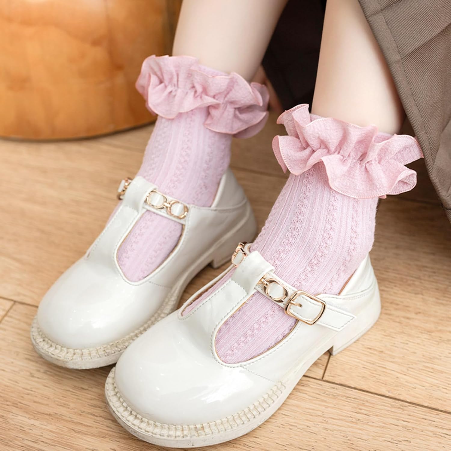 Thumbnail 3 de DRESHOW Infant Ruffle Lace Non-slip Socks