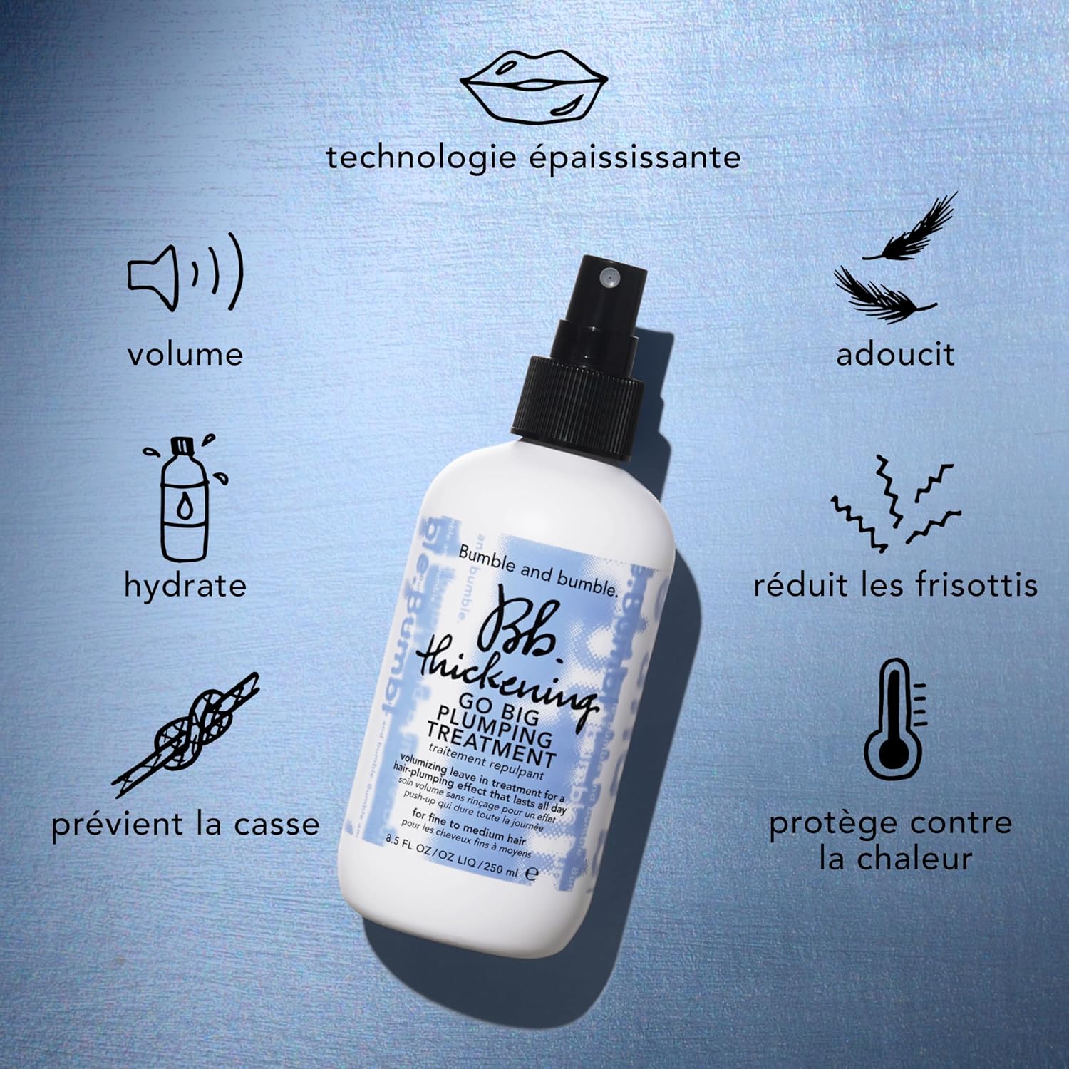 Detalle de Bumble and bumble. Thickening Go Big — Soin repulpant sans rinçage pour cheveux fins à moyens