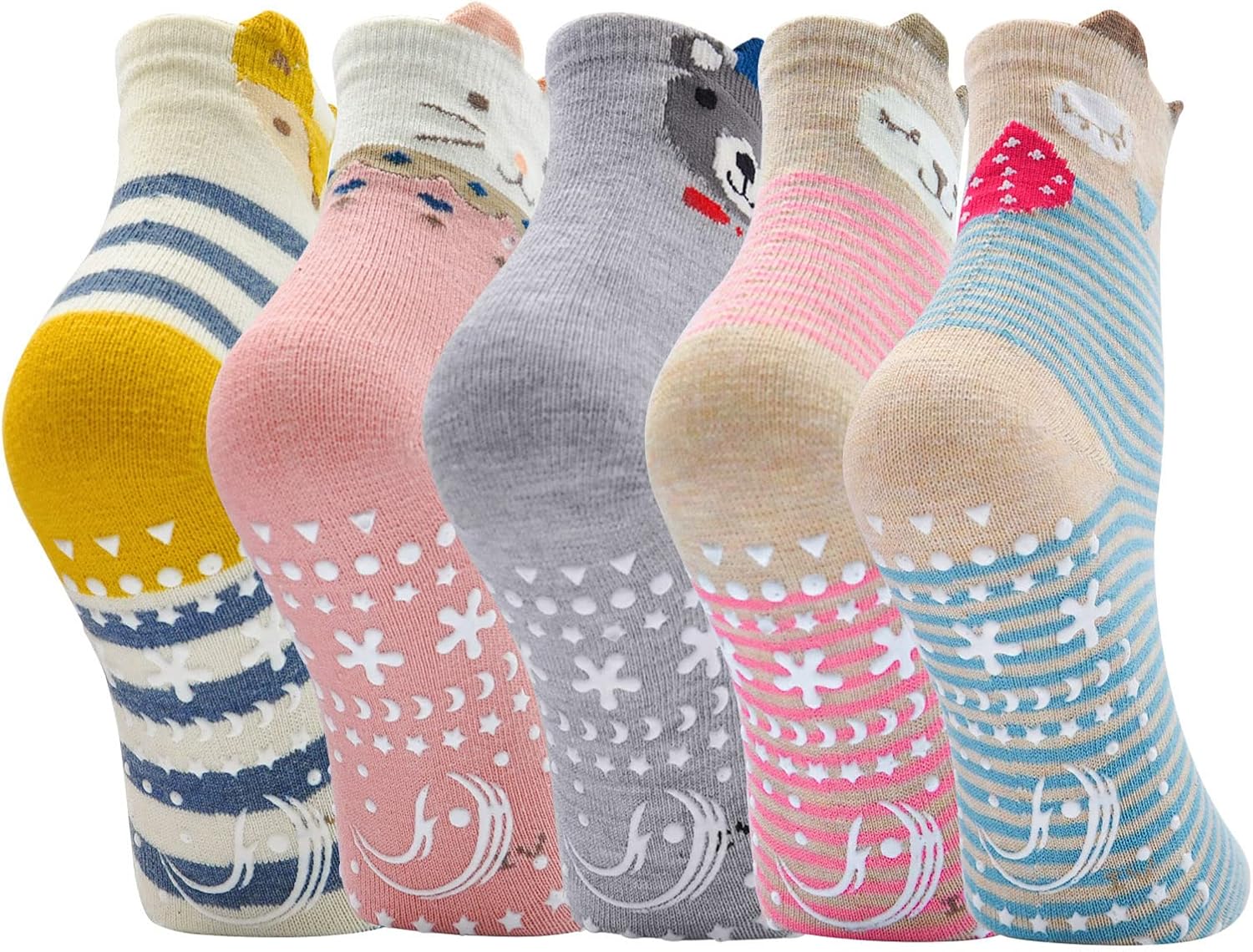 Thumbnail 6 de ZFSOCK Chaussettes Antidérapantes Enfant Filles 5 Paires
