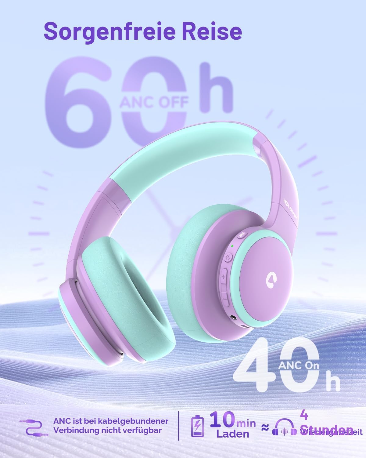 Thumbnail 2 de iClever Kinder Kopfhörer mit ANC 80 dB