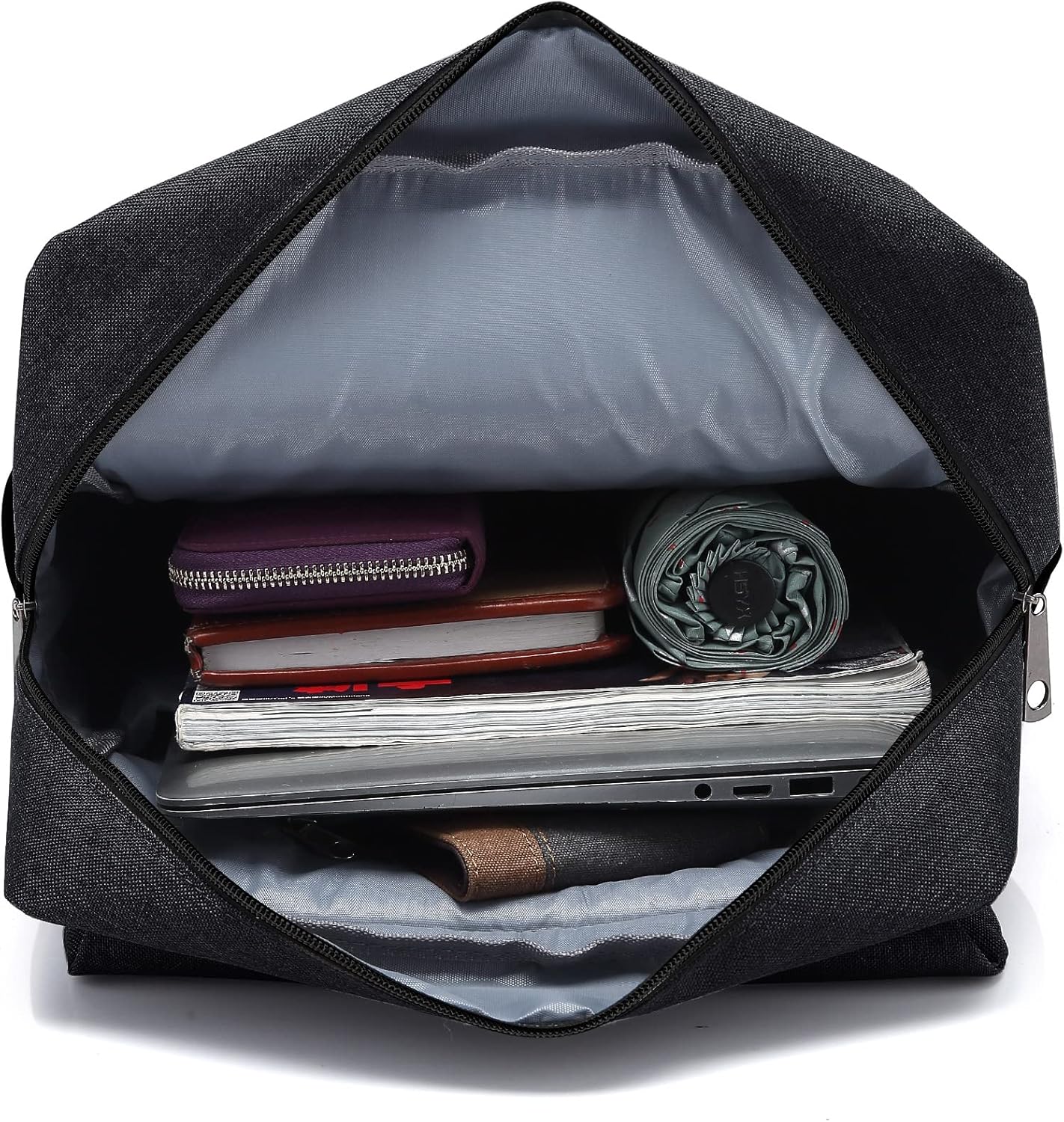 Detalle de HASAGEI vintage canvas backpack rucksack daypack for school, travel and laptops (unisex)