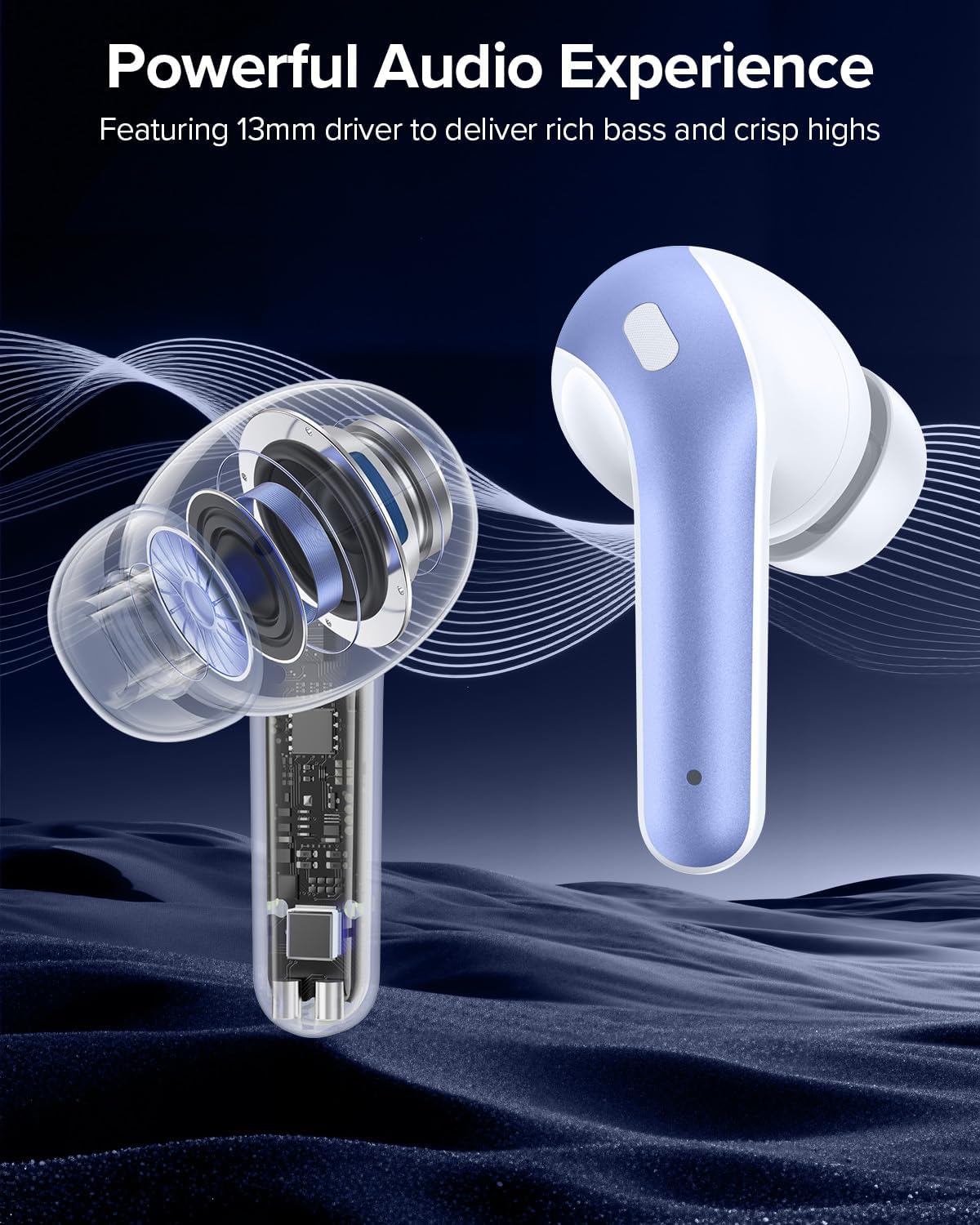 Detalle 2 de TAGRY True Wireless Earbuds 60-Hour Playback