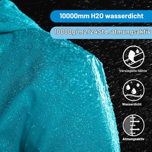 Detalle de 33,000ft Regenjacke Damen – Wasserdicht, atmungsaktiv und vielseitig einsetzbar