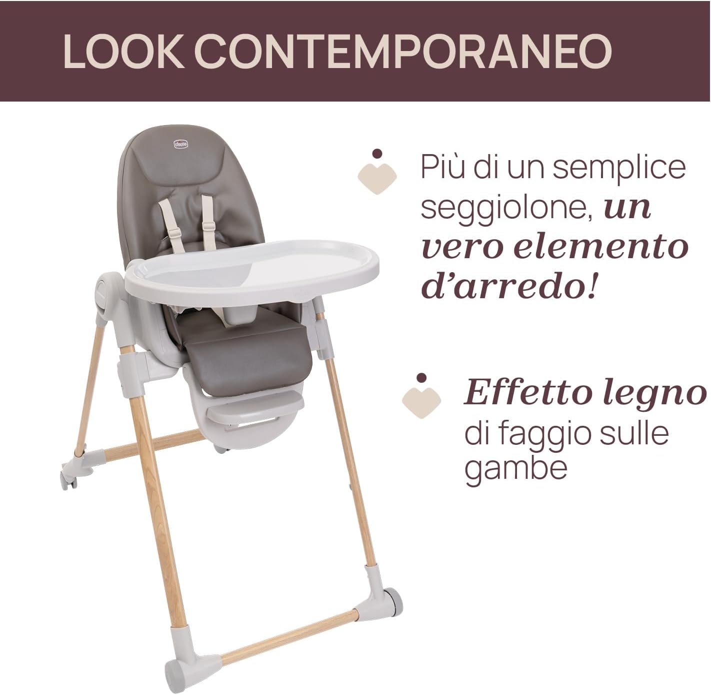 Thumbnail 2 de Chicco Polly Armonia: seggiolone evolutivo 0–40 kg con seduta regolabile e design moderno