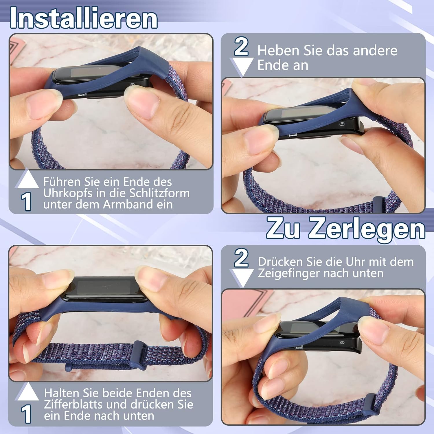 Thumbnail 3 de TumpCez Nylon-Armband für Samsung Galaxy Fit 2 – Verstellbares, hautfreundliches Sportarmband