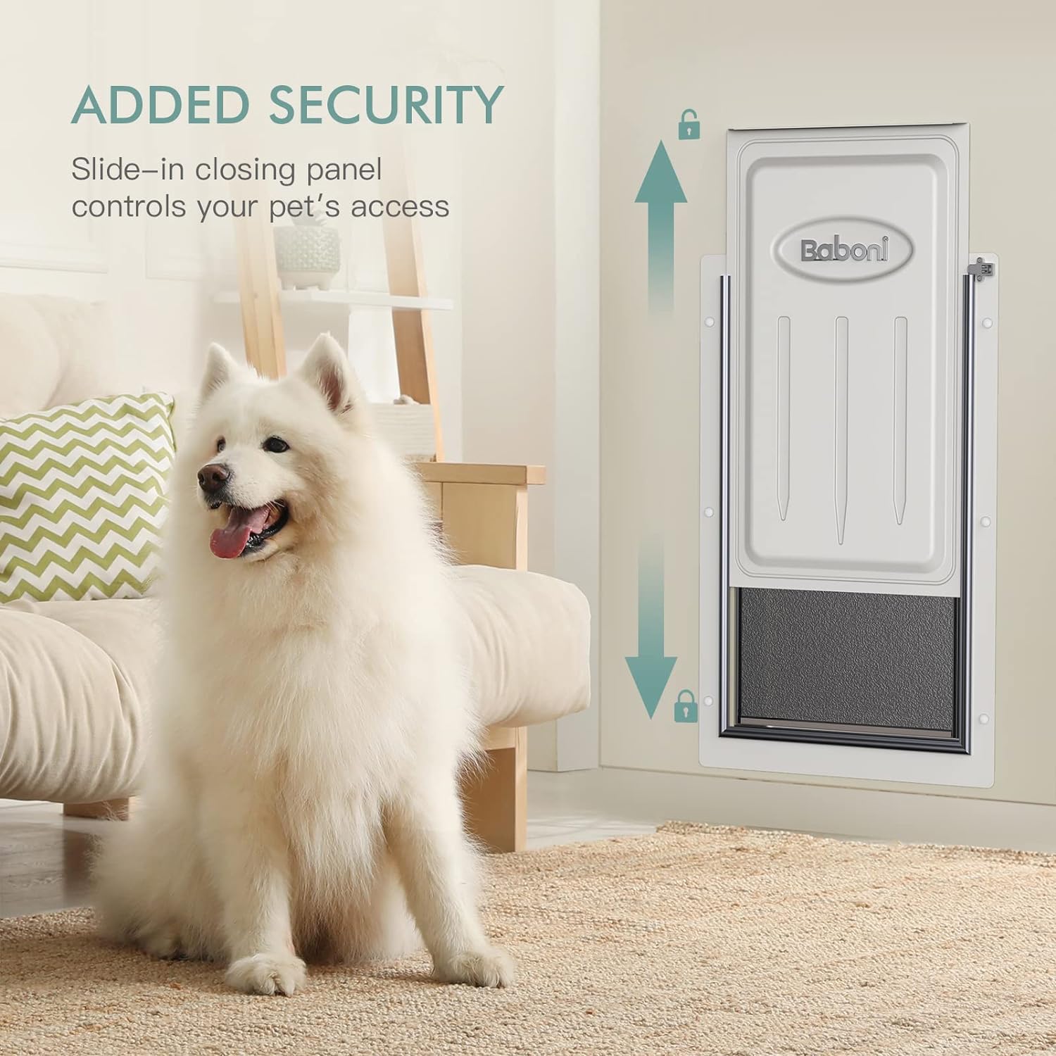 Detalle de Baboni Wall-Mounted Pet Door, X-Large