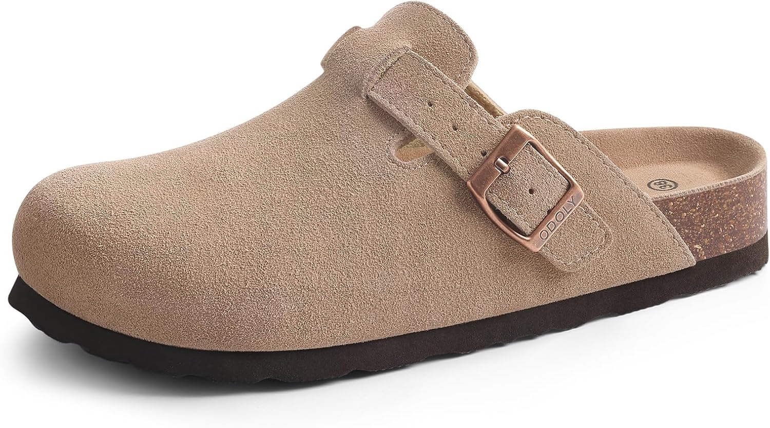 Thumbnail 5 de ODOLY Genuine Suede Clogs with Soft Cork Footbed and Arch Support (Slip-On Mules)