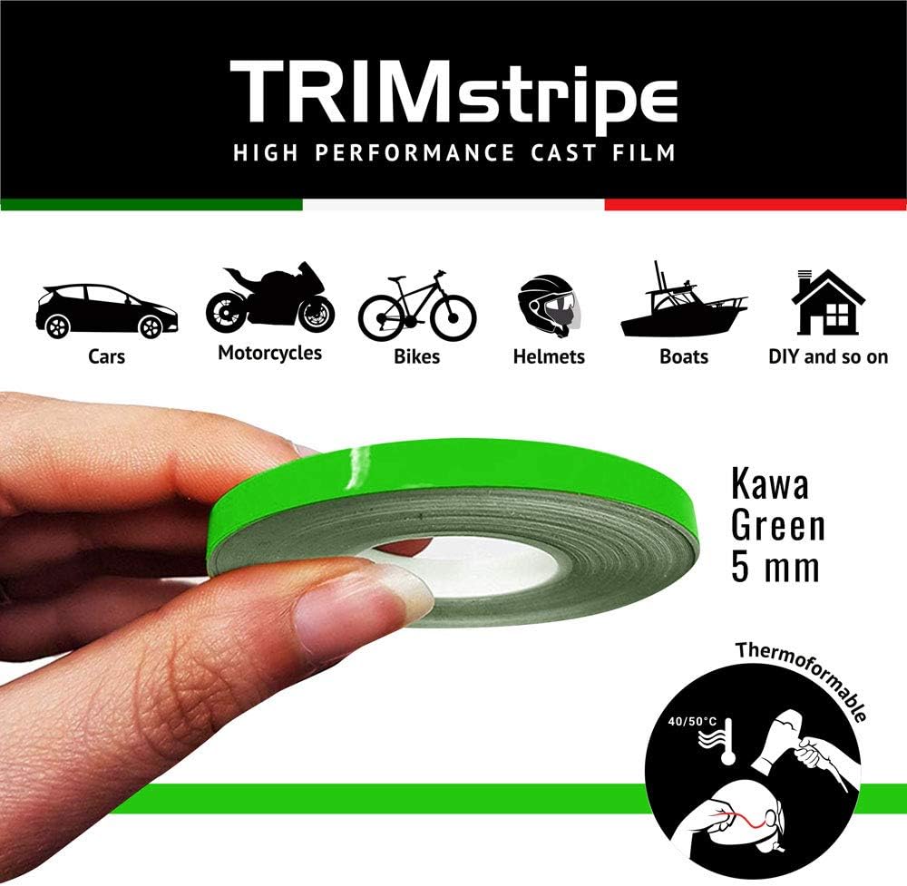 Detalle de Strisce Adesive per Auto Kawa Verde 5mm x 10m – 4R Quattroerre.it 10472
