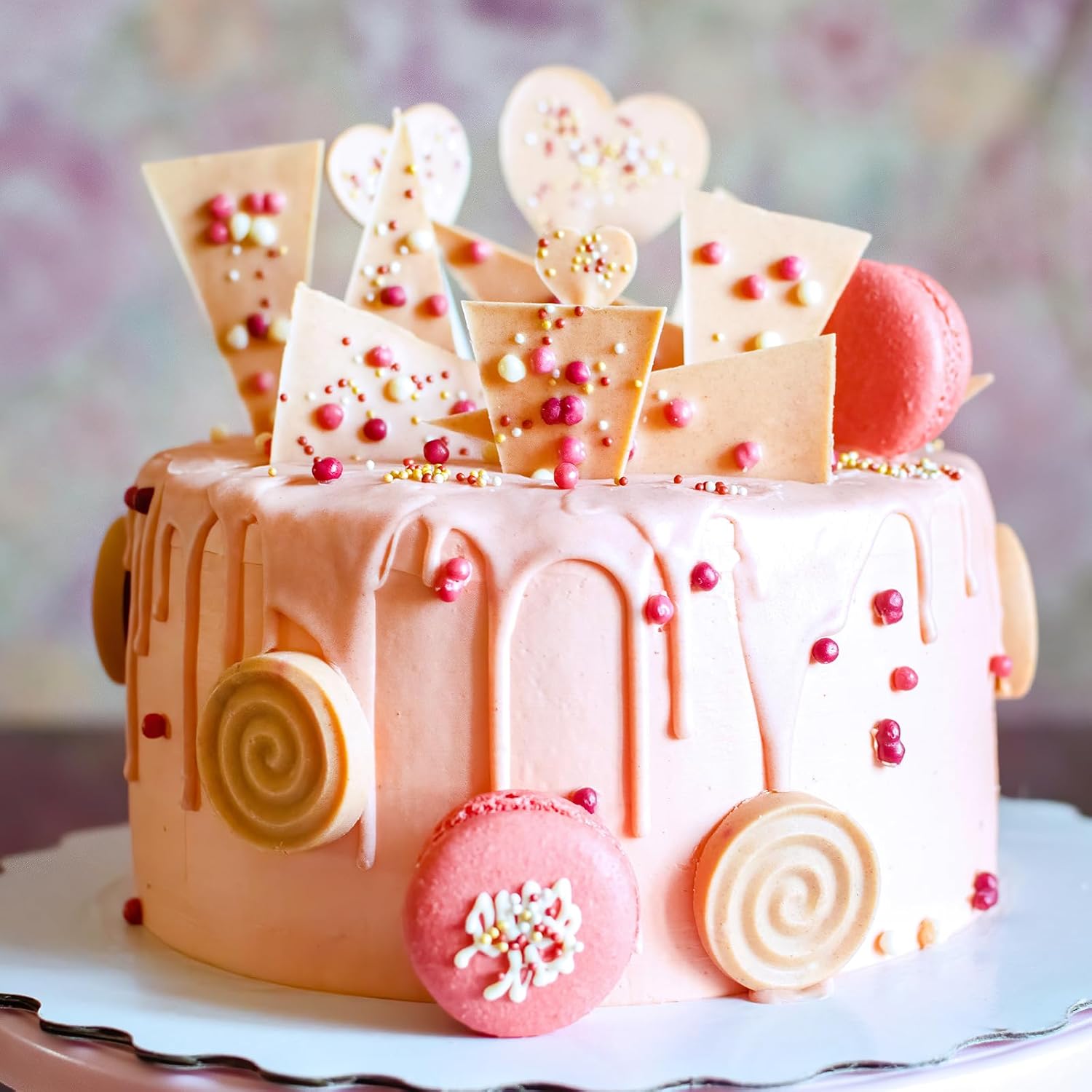 Detalle 2 de Twisweet Red Sugar Pearls, 130 g Edible Cake Sprinkles in Mixed Sizes