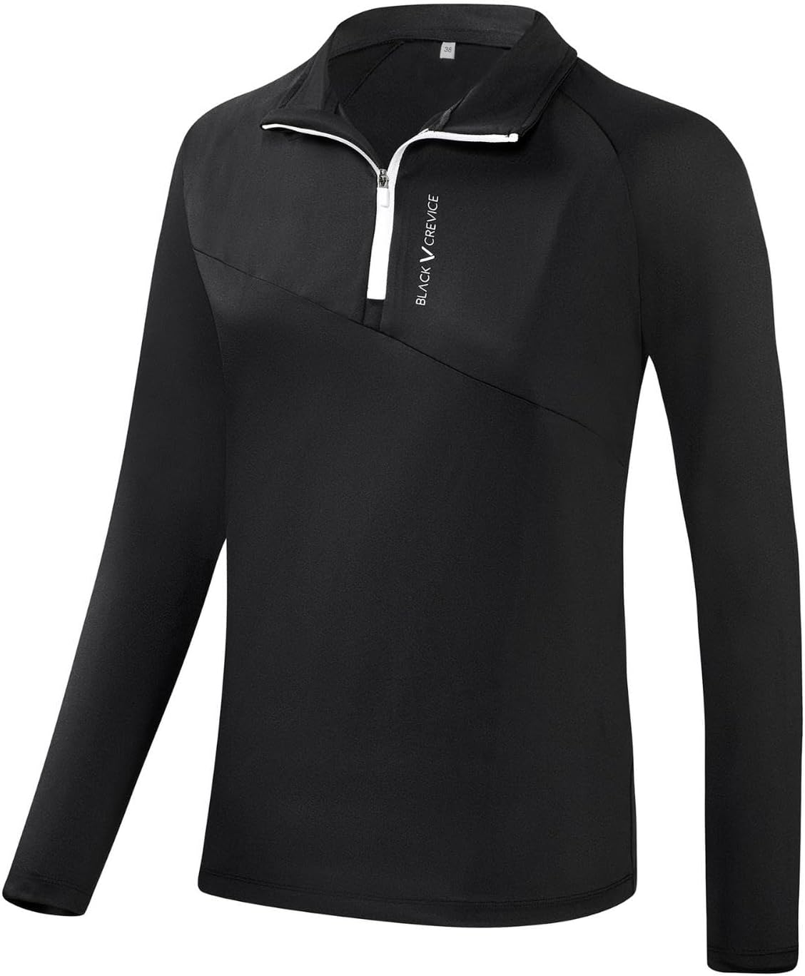 Detalle de Black Crevice Maglia Funzionale Zip Donna – Maglia Sportiva Termica, Traspirante e Calda