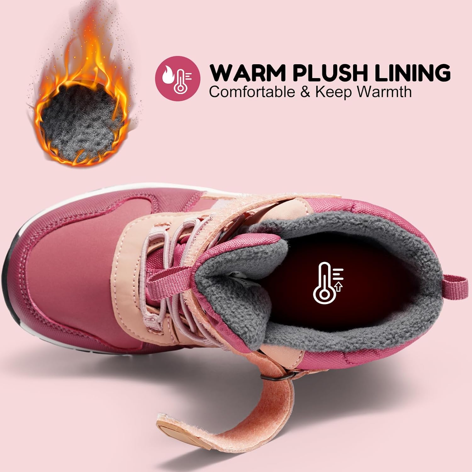 Thumbnail 2 de Harvest Land Kids Waterproof Winter Snow Boots: Lightweight, Non-Slip and Warm