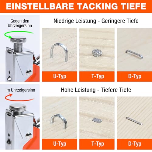 Detalle de ValueMax 3-in-1 Handtacker Set mit 3000 Klammern – TÜV GS geprüft