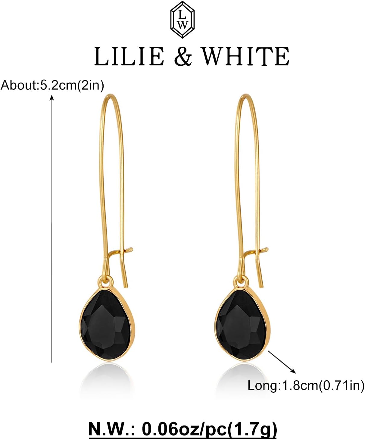 Thumbnail 5 de LILIE&WHITE Orecchini pendenti dorati con cristallo