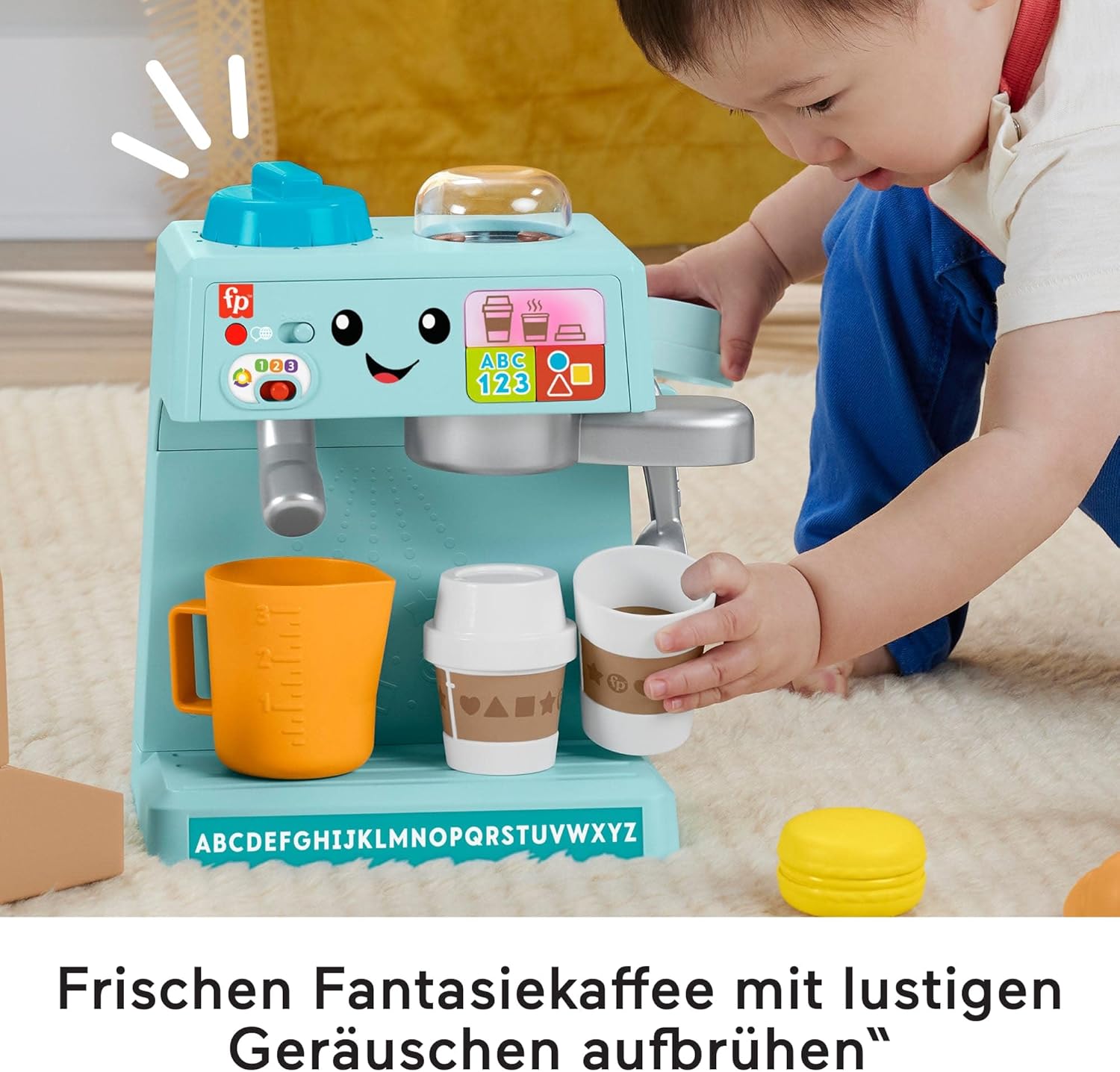 Thumbnail 3 de Fisher-Price Kleinkinderspielzeug „Mein Barista-Set“ (HYR98) mit Lernstufen und 10 Teilen ab 18 Monaten