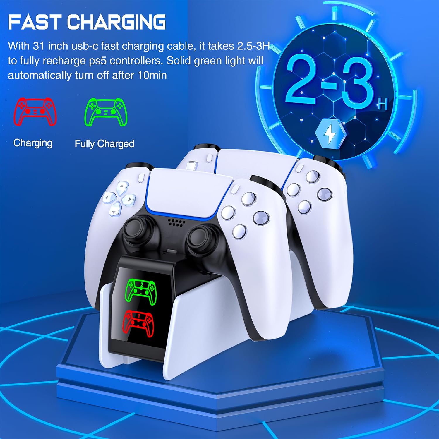Thumbnail 1 de HASACOOL PS5 Controller Charger Station 2.5h