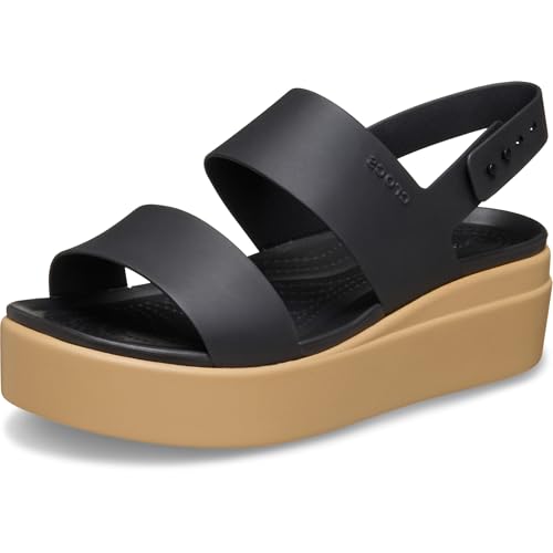 Detalle de Crocs Women Brooklyn Low Wedge – Black/Cashew (UK 3)