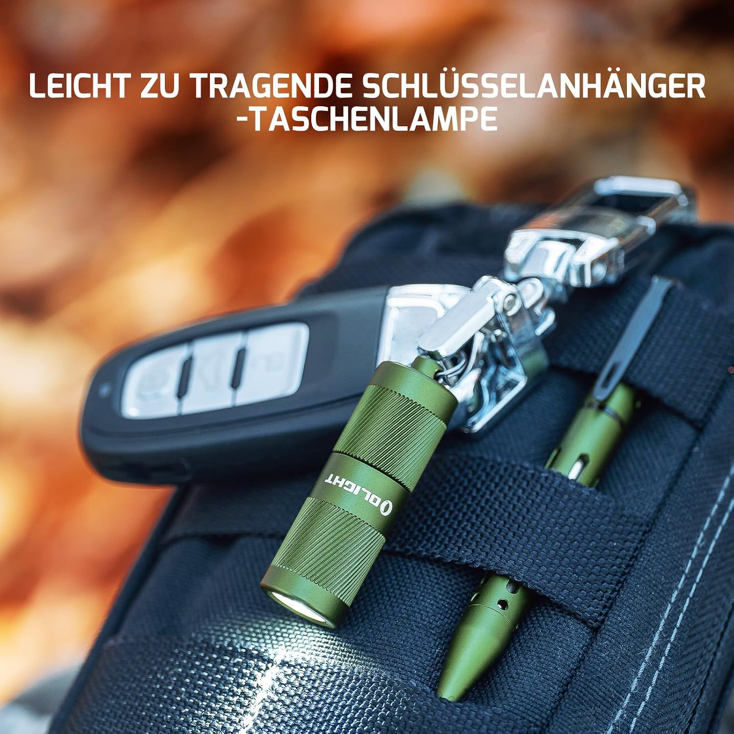 Detalle de OLIGHT I1R II Pro EOS Mini LED Taschenlampe – Kompakte Schlüsselbundlampe mit 180 Lumen, USB-C Aufladung
