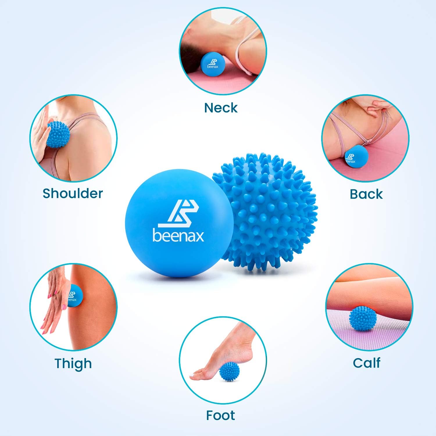 Thumbnail 5 de Beenax Lacrosse & Hard Spiky Massage Ball Set — Trigger Point & Myofascial Release