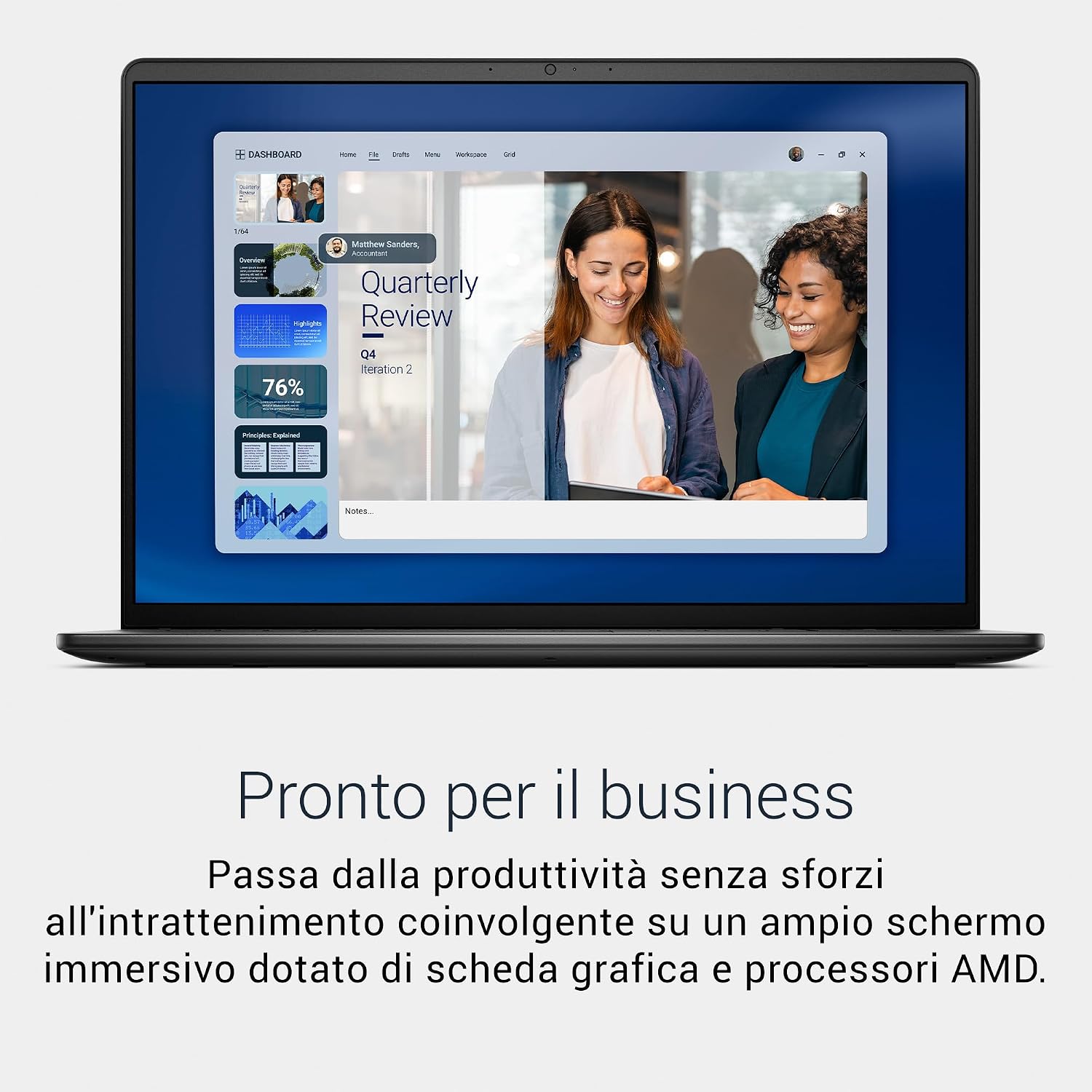 Detalle de Dell DC16255 laptop 16" 2K