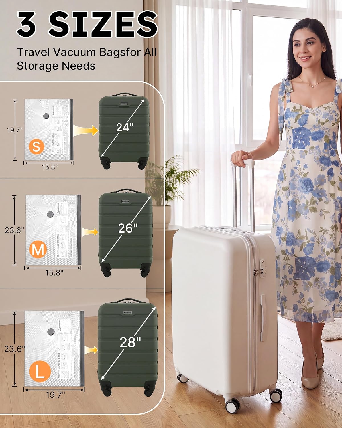 Detalle 2 de Travel Vacuum Bags, 15-Pack