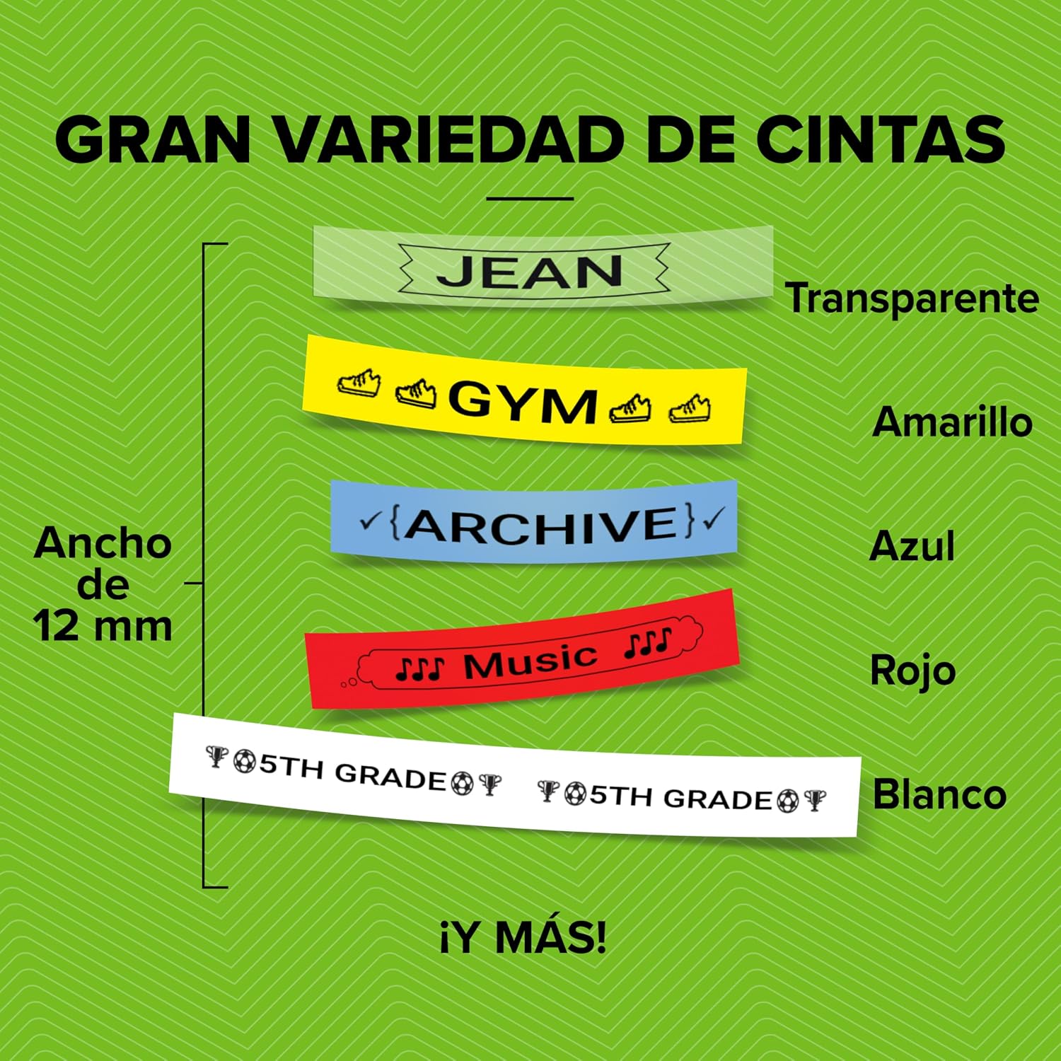 Detalle 2 de DYMO LT plástico 12 mm x 4 m, negro/amarillo 🎫
